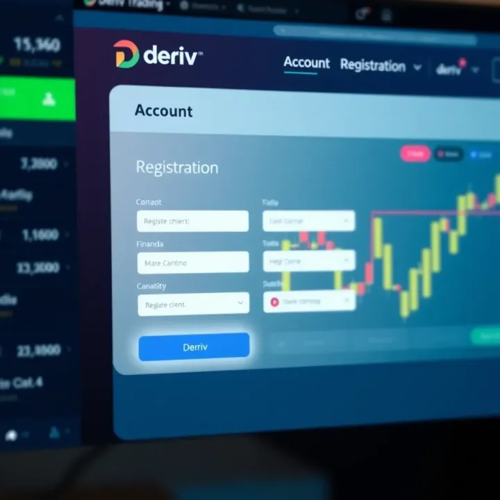 User interface displaying account registration fields on a financial trading platform