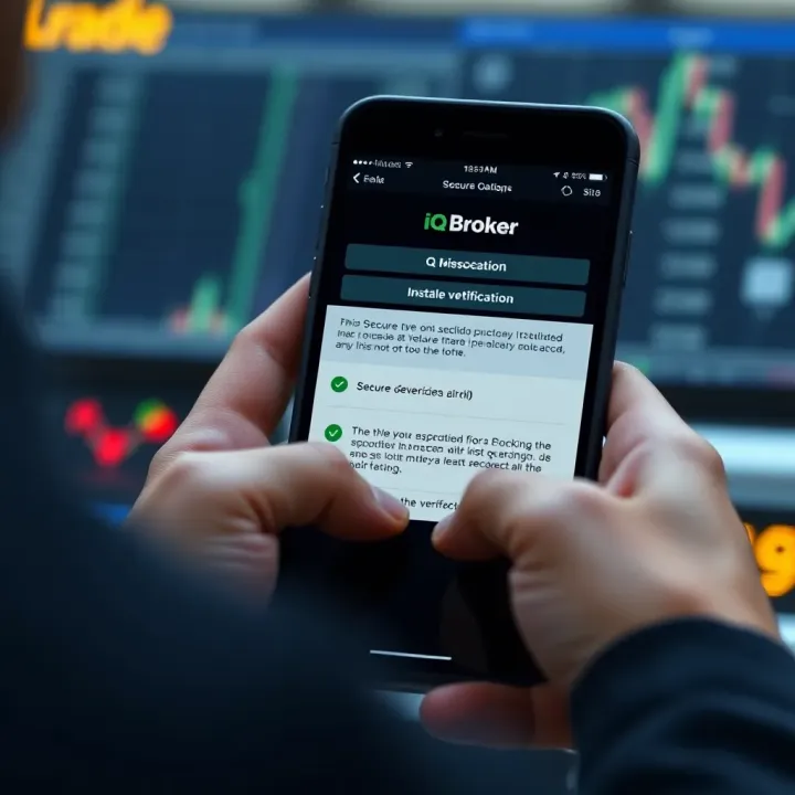 Secure installation of IQ Broker app on a smartphone with verification process