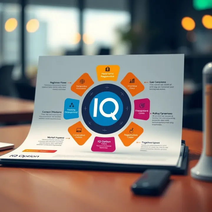 Diagram illustrating key components and regulatory framework of IQ Option platform
