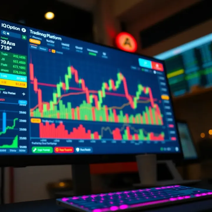Digital interface showing trading charts and financial data on a computer screen