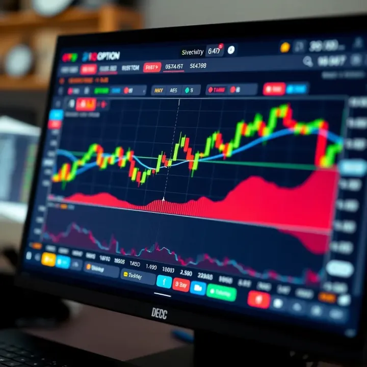 Trading Strategies and Risk Management Tools on IQ Option Graph showing trading strategy trends and risk management indicators on screen
