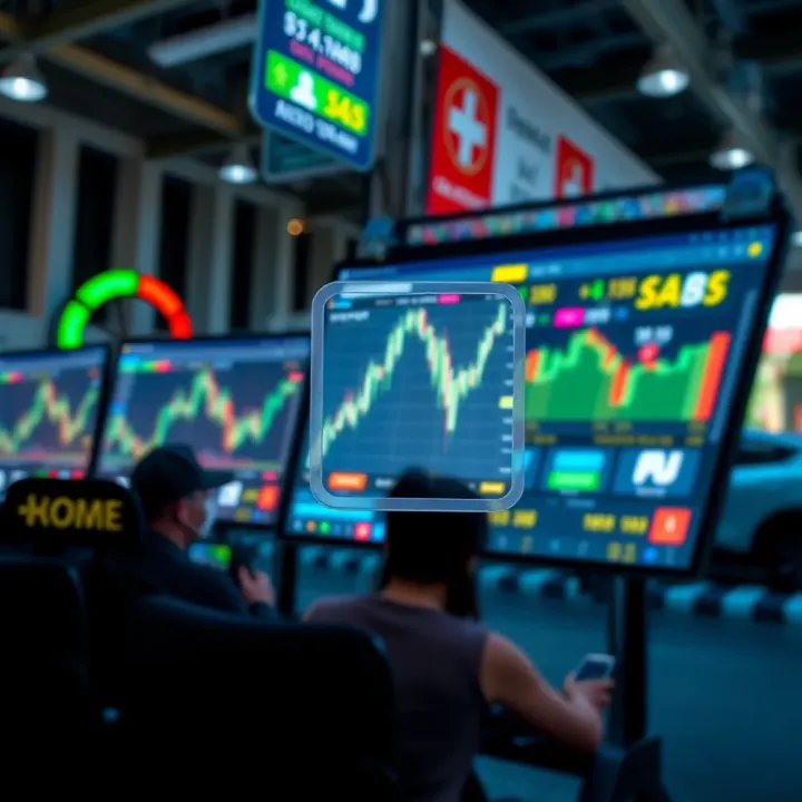Illustration of financial growth with educational resources and secure online trading in Colombia
