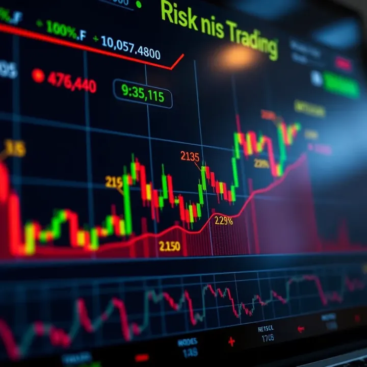 Graph illustrating risk management strategies with clear indicators and trade outcomes