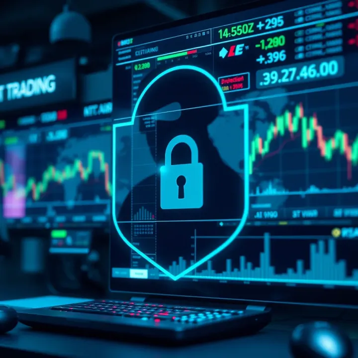 Secure digital environment illustrating protection features in online trading