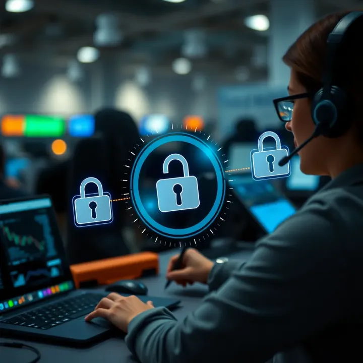 Secure transaction and customer support icons representing safe fund management