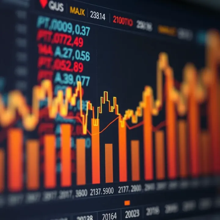Graph illustrating the movement of synthetic indices in trading with key indicators