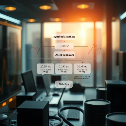Diagram illustrating the concept of synthetic markets replicating real assets through derivatives