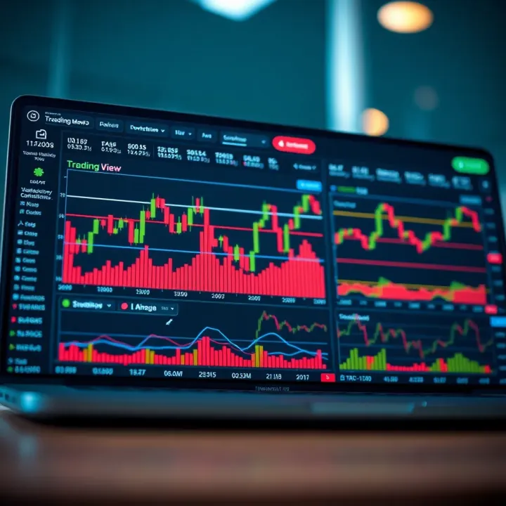 Interactive financial charts showing various trading indicators on TradingView platform