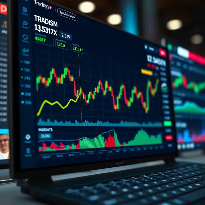 TradingView platform dashboard showing real-time market trends for cryptocurrencies, currencies, and indices