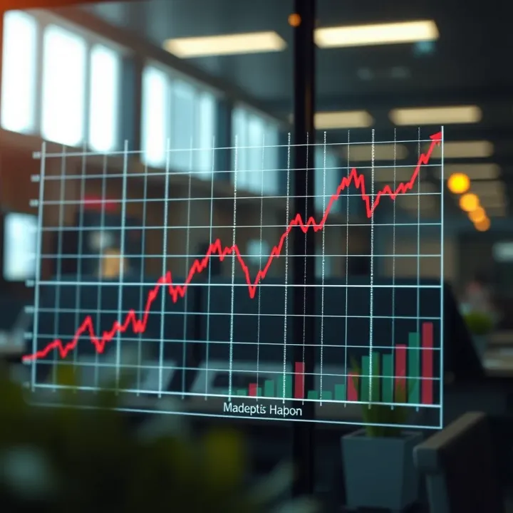 Graph illustrating rapid market expansion followed by sudden decline